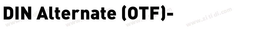 DIN Alternate (OTF)字体转换